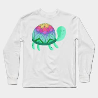 Cute Rainbow Shell Turtle Long Sleeve T-Shirt